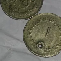 سکه انتیک‌ محمدرضا شاه و ملکه الیزابت