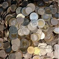 دو کیلو سکه جمهوری اسلامی درهم کار کرده