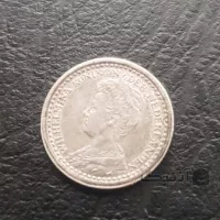 سکه ۱۰ سنتی نقره سال ۱۹۱۹ هلند