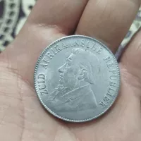 سکه نقره 5 شیلینگ آفریقای جنوبی سال 1892