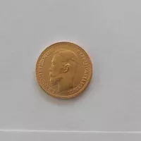 سکه طلا روس نیکلای دوم ۱۸۹۸ روسیه کیفیت بانکی