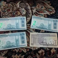 تعداد 5 عدد اسکناس ۲۰ تومنی و ۱۰ تومنی اوایل انقلاب