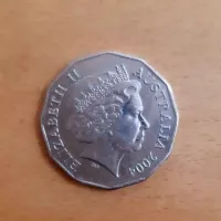 سکه ۵۰ سنتی کشور استرالیا ساخت سال ۲۰۰۴