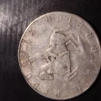 سکه نقره اتریش پنج شیلینگ سال 1960 کیفیت خوب 