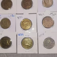 ست هشت عدد سکه مسی پنجاه ریالی کمیاب 