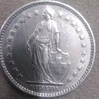 سکه دوفرانک سوئیس تاریخ ۱۹۶۹
