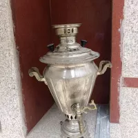 سماور ذغالی قدمت دار حکاکی دستکوب