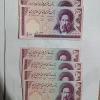 تعدادی اسکناس کلکسیونی 100 و 5000 ریالی جمهوری کیفیت سوپر بانکی